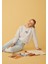 Kadın Kar Melanj Always You Baskılı Kısa Sweatshirt 1