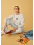 Kadın Kar Melanj Always You Baskılı Kısa Sweatshirt 2