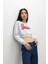 Santa Barbara Baskılı Kar Melanj Şardonlu Crop Sweatshirt 2