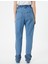 Beli Lastikli Yüksek Bel Kot Pantolon - Baggy Jean 4