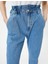 Beli Lastikli Yüksek Bel Kot Pantolon - Baggy Jean 5