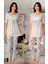 Lohusa Emzirme Destekli Pijama Takımı Mavi - 8042 1