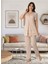 Lohusa Pijama Takımı Bej - 8022 1