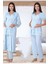 Lohusa Sabahlıklı Pijama Takımı Mavi - 8024 1