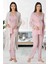 Lohusa Sabahlıklı Pijama Takımı Pembe - 8094 1