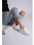 Kadın Sneaker Kalın Taban Cırtlı Spor Ayakkabı Bej 2