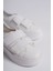 Kadın Sneaker Kalın Taban Cırtlı Spor Ayakkabı Bej 4