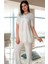 Dantel Yakalı Lohusa Pijama Takımı Ekru - 5032 1
