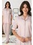 Lohusa Çizgili Pijama Takımı Pembe - 8065 1