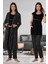 Lohusa Sabahlıklı Pijama Takımı Siyah - 6014 1
