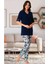 Lohusa Pijama Takımı Lacivert - 8028 1