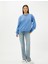 Bisiklet Yaka Sweatshirt Metal Aksesuarlı Regular Fit 2