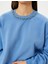 Bisiklet Yaka Sweatshirt Metal Aksesuarlı Regular Fit 5