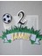 Futbol Temalı Erkek Çocuk Doğum Günü Süsü Futbol Kişiye Özel Pasta Süsü Parti Malzemesi Cake Topper (19X16CM) 1