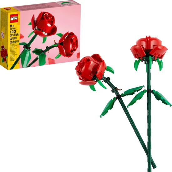 LEGO® Iconic Gül 40460 - Dekoratif, Koleksiyonluk ve Sergilenebilir Çiçek Modeli Yapım Seti (120 Parça)