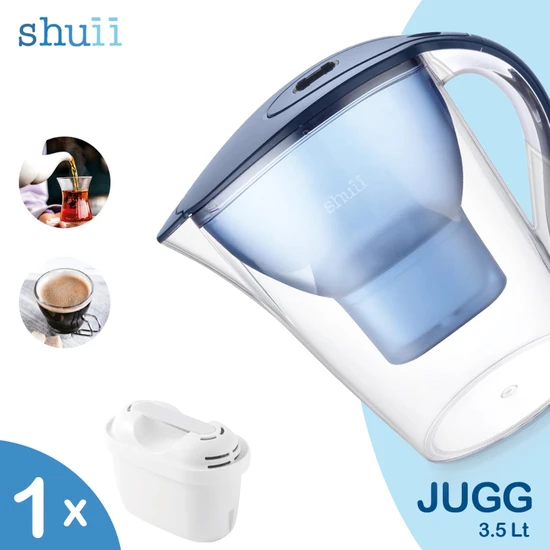 Shuii Jugg I Su Arıtma Sürahisi I Pure+ ve Maxtra Filtreleri ile Uyumlu