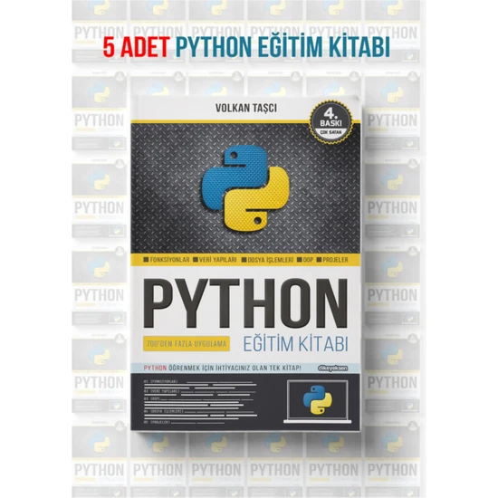 Dikeyeksen Python Eğitim Kitabı 5 Adet