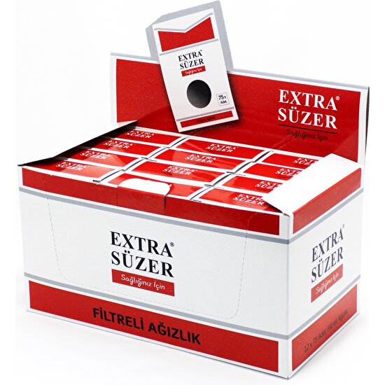 Smocer Extra Süzer Sağlığınız İçin 8 mm Klasik Sigaralar Için Filtre Ağızlığı 12X75  900'LÜ Paket