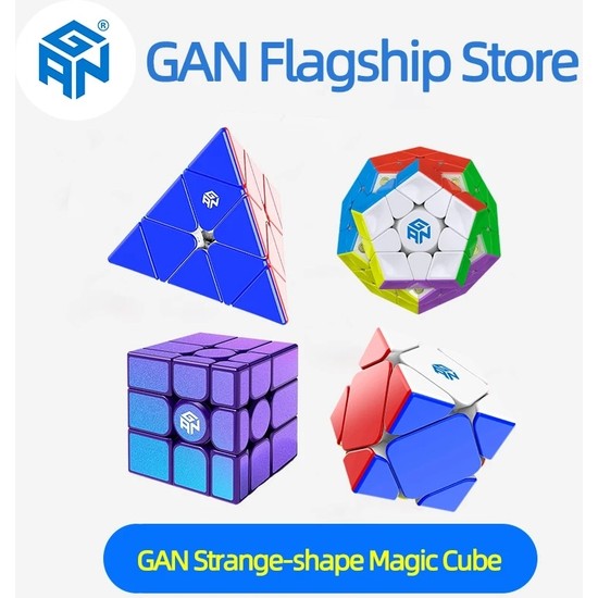 Wanglm Geliştirilmiş (Buzlu) Gan Garip Şekilli Sihirli Küp Gan Pyraminx