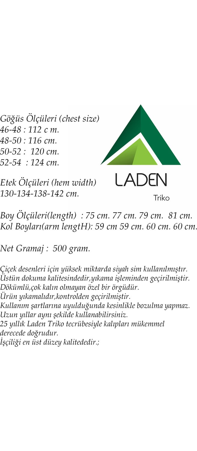 Laden Triko Büyük Beden Simli Yumuşak Kalın Anne Kadın Hırka görsel 5