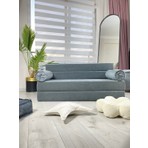 MİNNESS Minness Katlanır Koltuk Yataklı Açık Gri Mikrofiber Kumaş 120*200 cm Ergonomik Tasarım