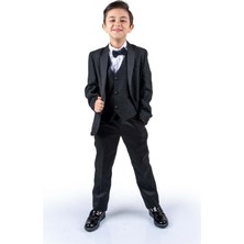 Mnk Baby & Kids Simli Ceketli Yelekli Erkek Çocuk Damatlık Takım MNK0501