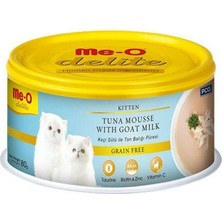 Meo Delite Tahılsız Keçi Sütlü ve Ton Balıklı Yavru Konserve Kedi Maması 80 gr