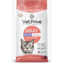 Vet Prive Sterilised Somonlu Yetişkin Kısırlaştırılmış Kedi Maması 1.5 kg