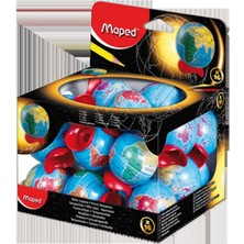 Maped Öğrenci Kalemtıraşı Globe Metal Küre Hazneli 16 Lı 51111 16'lı Paket