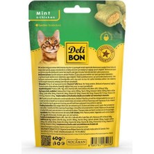 Delibon Chrunchy Içi Dolgulu Tavuklu ve Naneli Kedi Ödül Bisküvisi 60 gr