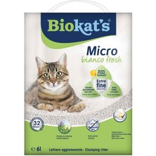 Biokat's  Bianco Mikro Fresh Bentonit Kedi Kumu 6 kg