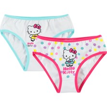 Hello Kitty Kız Çocuk 2'li Külot Set 2-10 Yaş Beyaz