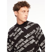 Just Cavalli Bisiklet Yaka Slim Fit Siyah Erkek Kazak 75OAFM05