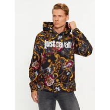 Just Cavalli Kapüşon Yaka Siyah Erkek Sweatshırt 75OAI3C1