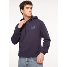 Ea7 Kapüşon Yaka Lacivert Erkek Sweatshırt 6RPM10PJRJZ0554