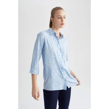 DeFacto Regular Fit Gömlek Yaka Uzun Kollu Tunik M6327AZ22SM
