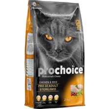 Prochoice PRO32 Chicken Rice Kısırlaştırılmış Kedi Maması 15 kg