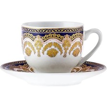 Karaca Zen Mavi 6 Kişilik Porselen Kahve Fincan Takımı 90 ml
