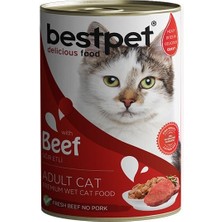 Bestpet Biftekli Gravy Yetişkin Konserve Kedi Maması 400 gr