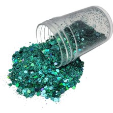 Epoksi Süsleme Glitter Açık Yeşil Pul 5 gr