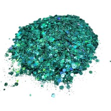 Epoksi Süsleme Glitter Açık Yeşil Pul 5 gr