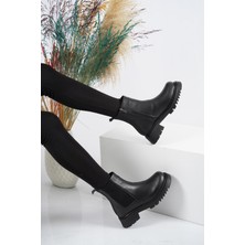 Osso Deri Siyah Kadın Düz Bot 212127202