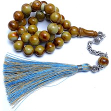 Tesbih Rüyası Yanık Renk Gümüş Nakkaş Imameli Kehribar Tesbih