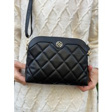 Çanta Trend Kadın 4 Bölmeli Ayarlanabilir Çapraz Askılı Kapitone Yumuşak Deri Omuz Çantası