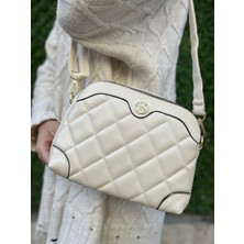 Çanta Trend Kadın 4 Bölmeli Ayarlanabilir Çapraz Askılı Kapitone Yumuşak Deri Omuz Çantası