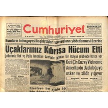 Cumhuriyet Gazetesi 8 Ağustos 1964 - Kızıl Çin Kuzey Vietnama Amerika Da Uzakdoğuya Asker ve Silah Yığıyor  GZ85372