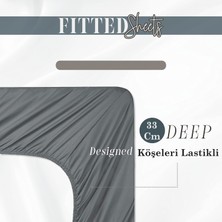 Zeren Home Pamuklu Çift Kişilik Lastikli Çarşaf + 2 Ad Yastık Kılıfı