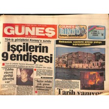 Güneş Gazetesi 15 Mart 1983 - Tarih Yanıyor Boğaziçindeki Tarihi Yalı Yanıyor - Dokuz Günde 3 Büyük Tren Kazası 53 Ölü Var GZ132343