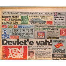 Yeni Asır Gazetesi 31 Ağustos 1989 - Fuar Ekici Över  Bülent Ersoy, Ibrahim Tatlıses, Nilüfer, Kayahan, Muazzez Abacı, Emrah, Ahmet Kaya, Ahu Tuğba GZ132169
