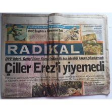 Radikal Gazetesi 11 Nisan 1997 - Çiller Erezi Yiyemedi ...  GZ39049
